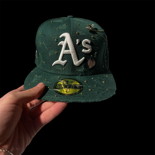 CUSTOM GREEN ANGELS CAP