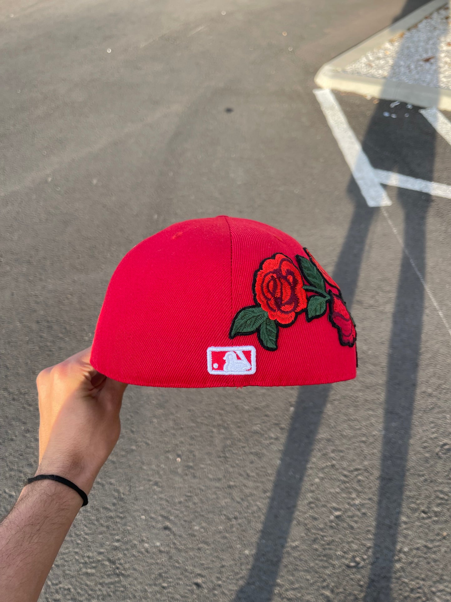 Red SOX Rose Flowers Cap