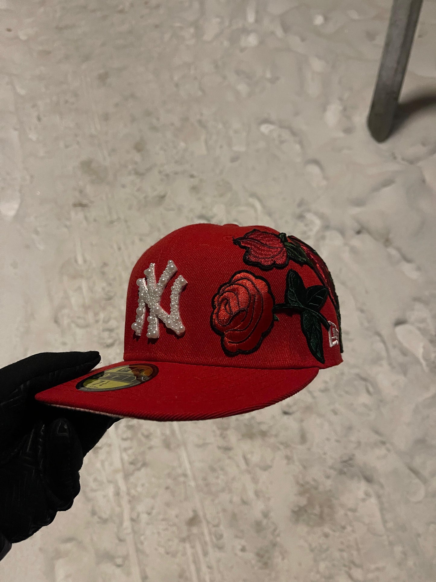 RED ROSE CUSTOM CAP