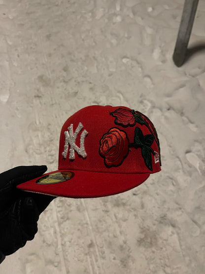RED ROSE CUSTOM CAP