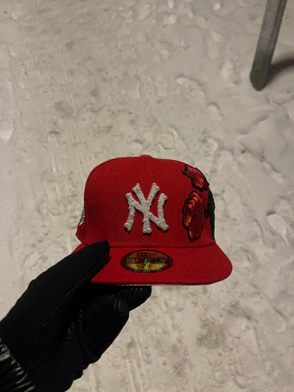 RED ROSE CUSTOM CAP