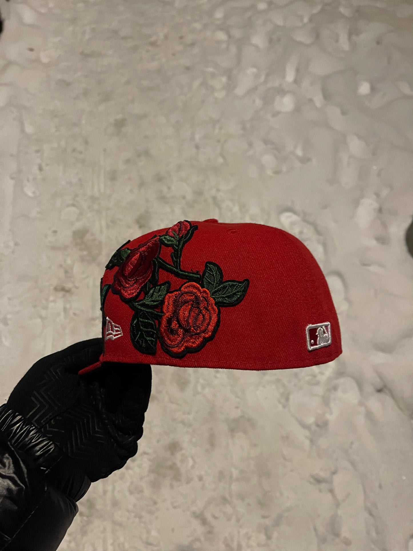 RED ROSE CUSTOM CAP